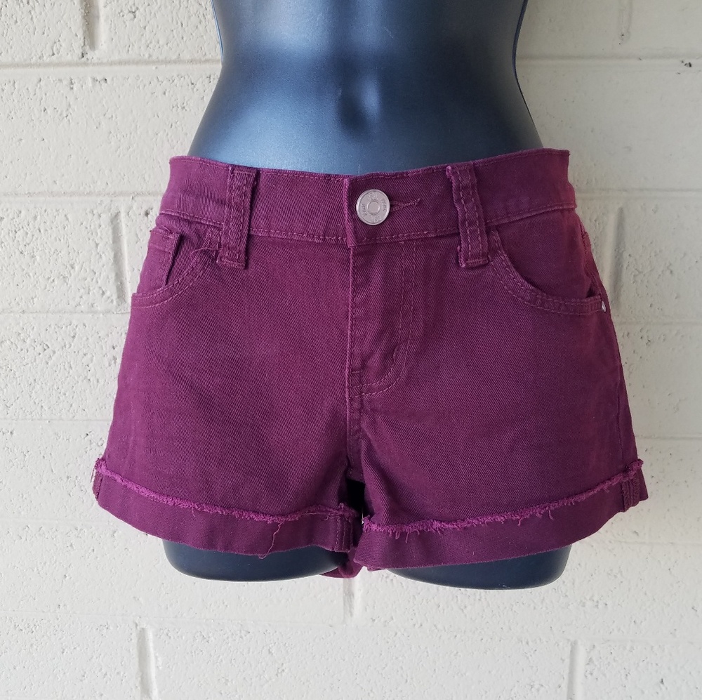 RSQ Burgundy Jean Short Shorts - As 5-  EUC!!